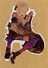 Seated Young Girl by Egon Schiele